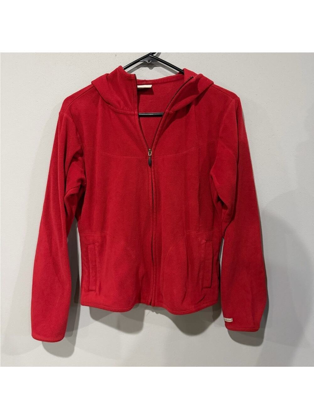 Columbia Red Zip-Up Fleece Lightweight Hoodie - Women’s Medium